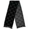 ANGEL MONOGRAM SCARF BLACK