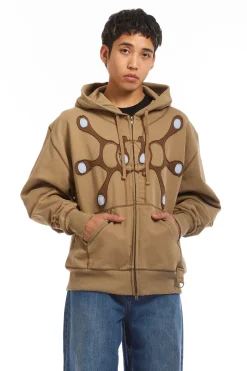 Angel99 Zip Hoodie Beige