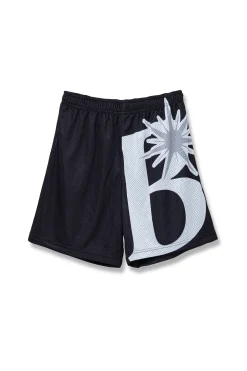 B Logo Mesh Short Black