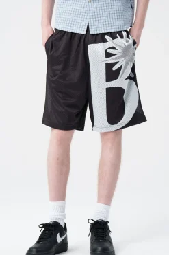B Logo Mesh Short Black