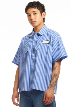 BOWTIE WORKSHIRT BLUE STRIPE