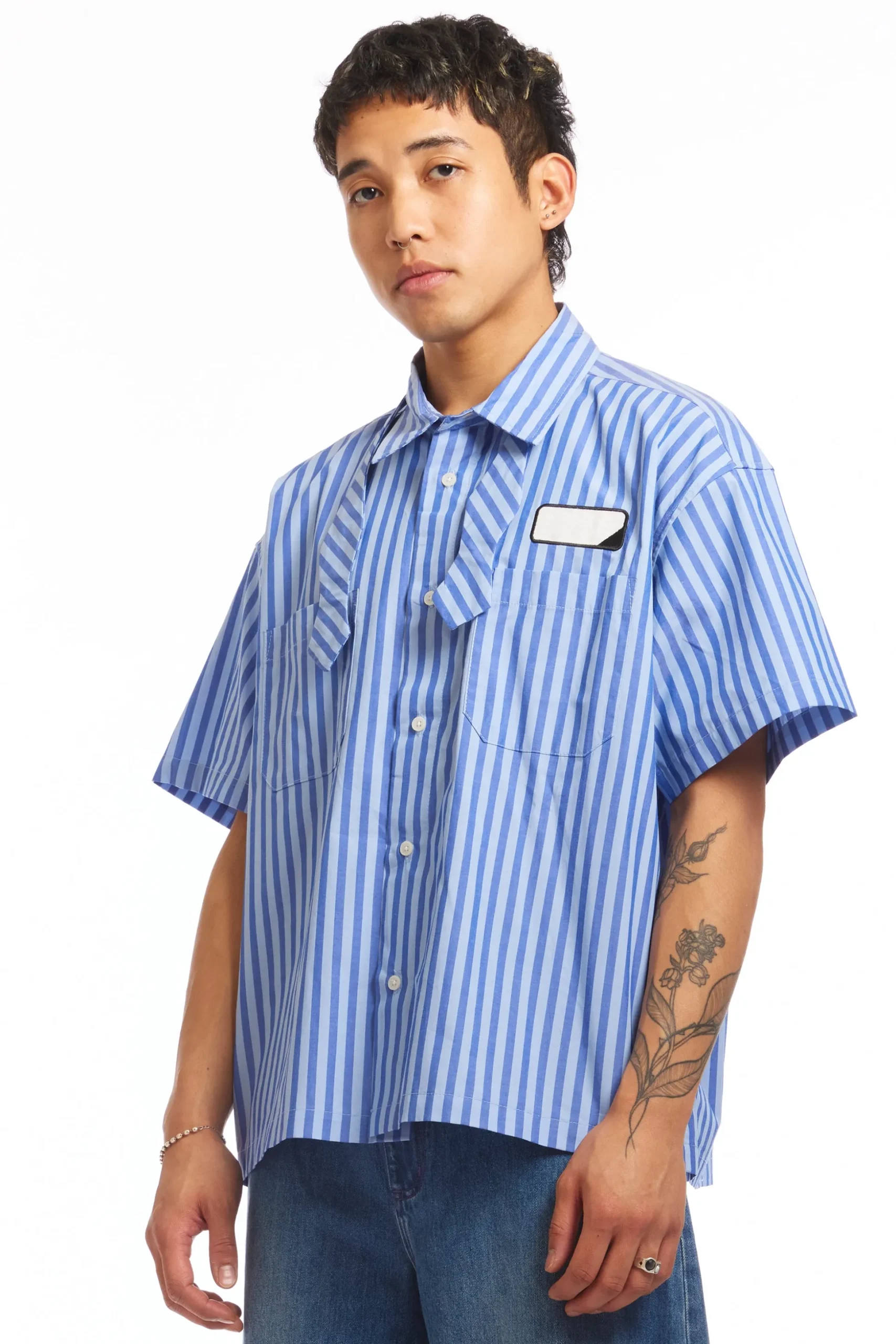 BOWTIE WORKSHIRT BLUE STRIPE