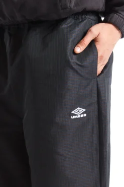 Check Track Pants Navy Dark Brown