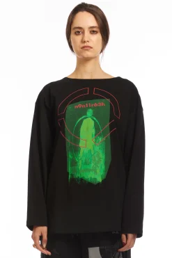 CODE BOAT-NECK L/S TEE BLACK