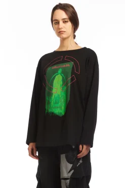 CODE BOAT-NECK L/S TEE BLACK