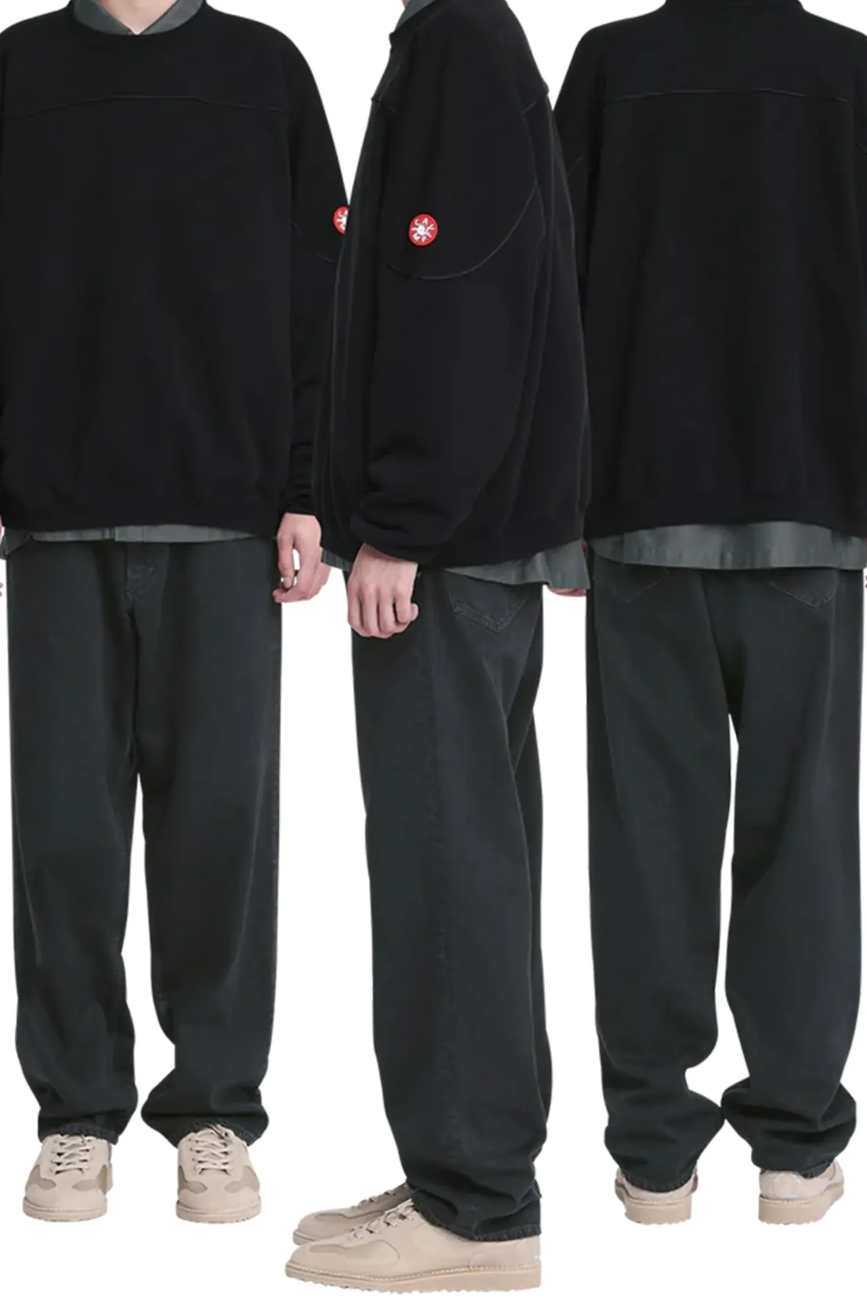 COTTON TRACK CREW NECK
