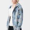 Desert Camo Zip Hoodie Cobalt