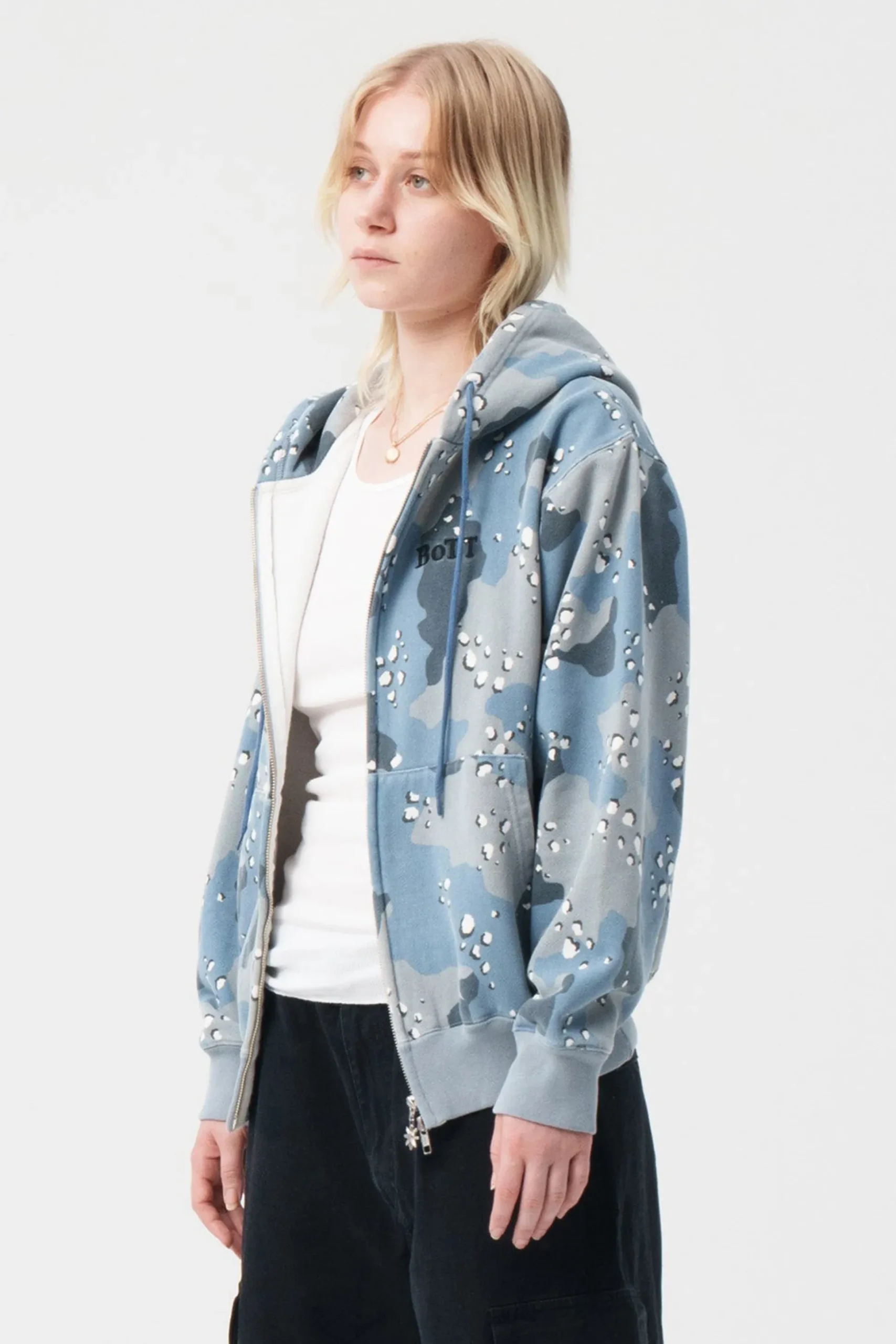 Desert Camo Zip Hoodie Cobalt