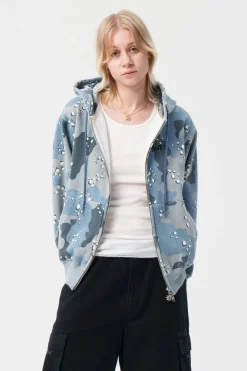 Desert Camo Zip Hoodie Cobalt