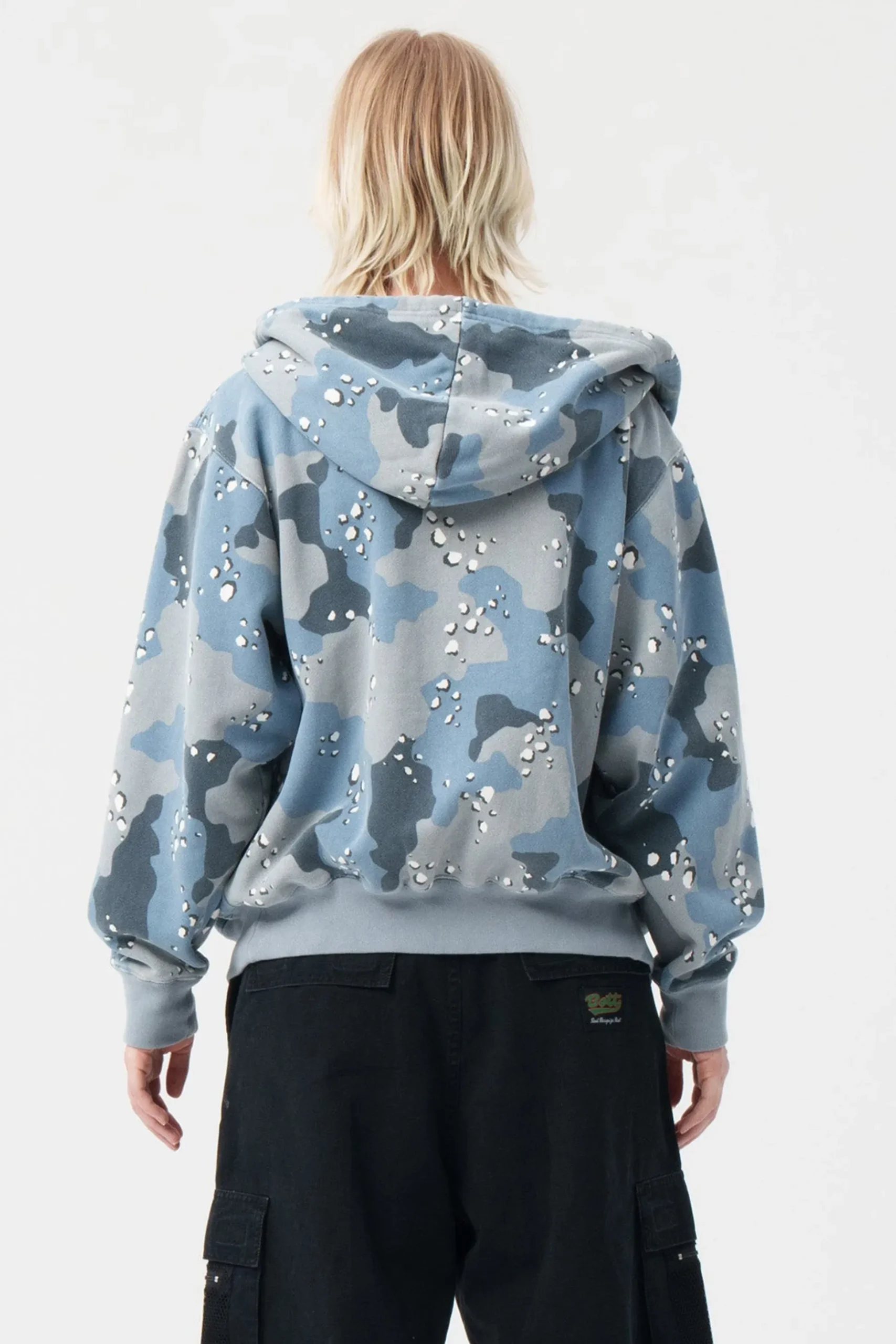 Desert Camo Zip Hoodie Cobalt