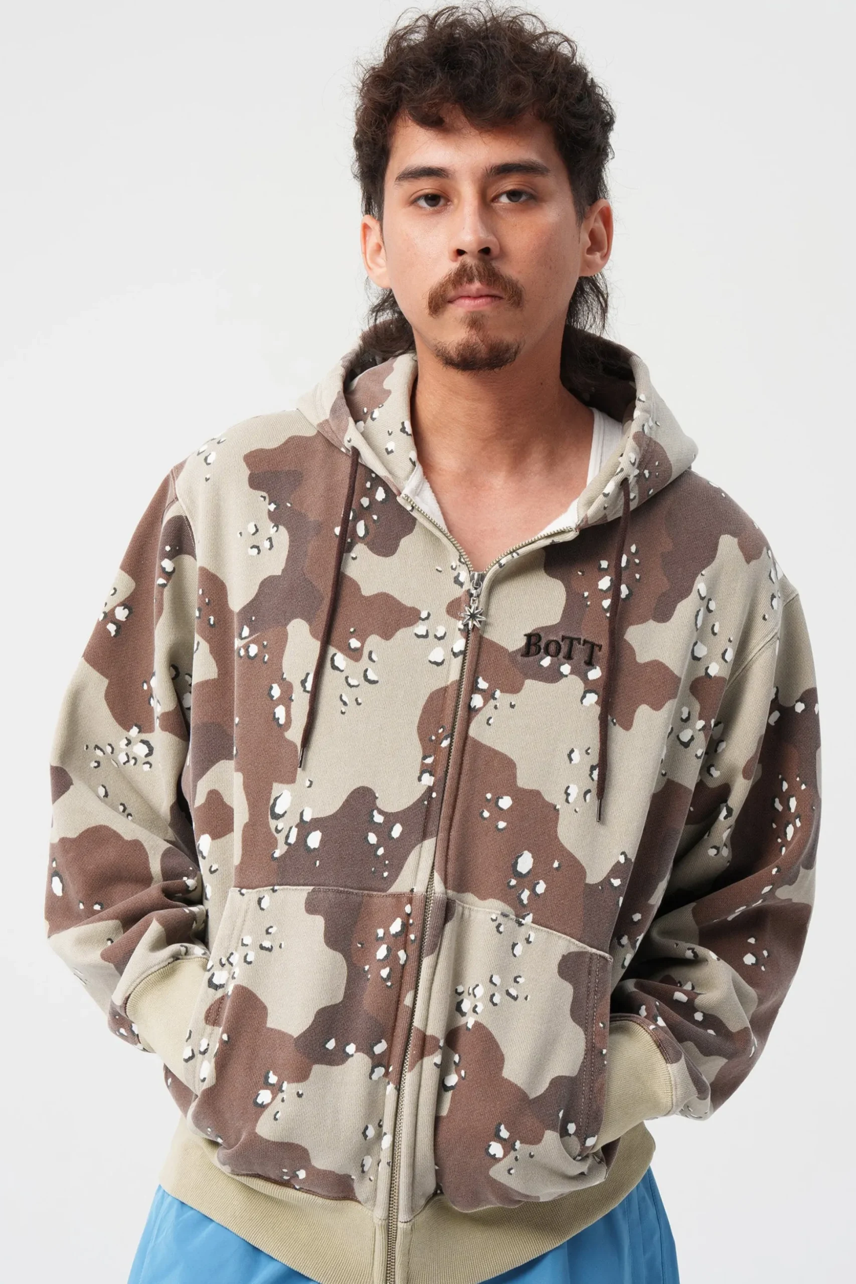 Desert Camo Zip Hoodie Sand