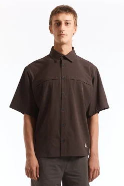 Dot Air Shirt Dark Brown