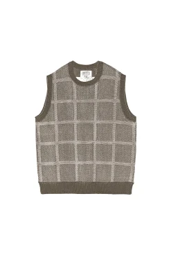GRID LOOSE KNIT VEST