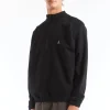 Heavy Half Zip Black
