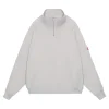 LAYERED GAUZE HALF ZIP