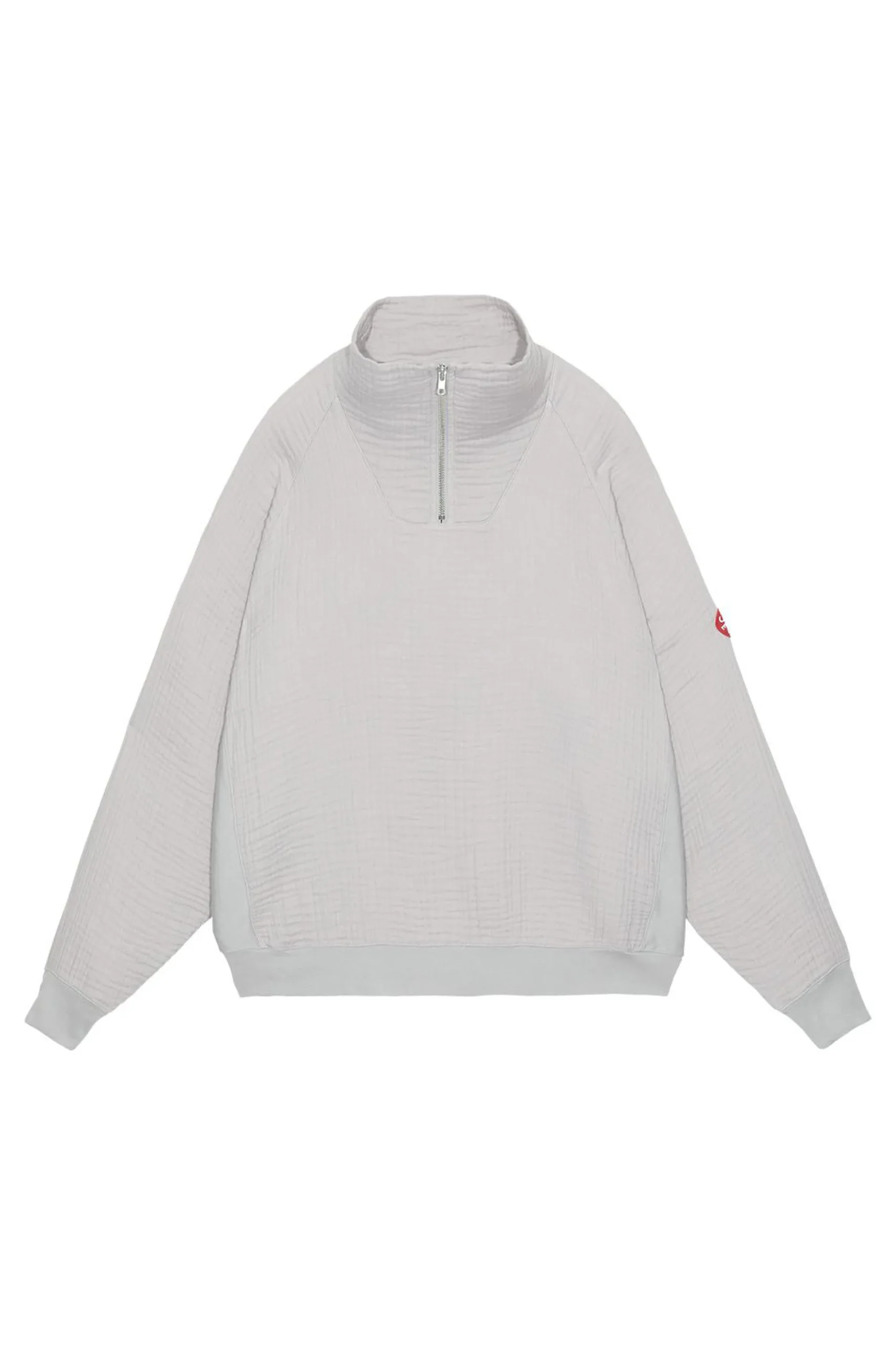 LAYERED GAUZE HALF ZIP