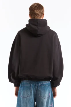 Lazy Mask Hoodie Washed Black