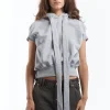 LONG STRAP CROPPED HOODIE