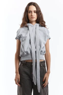 LONG STRAP CROPPED HOODIE