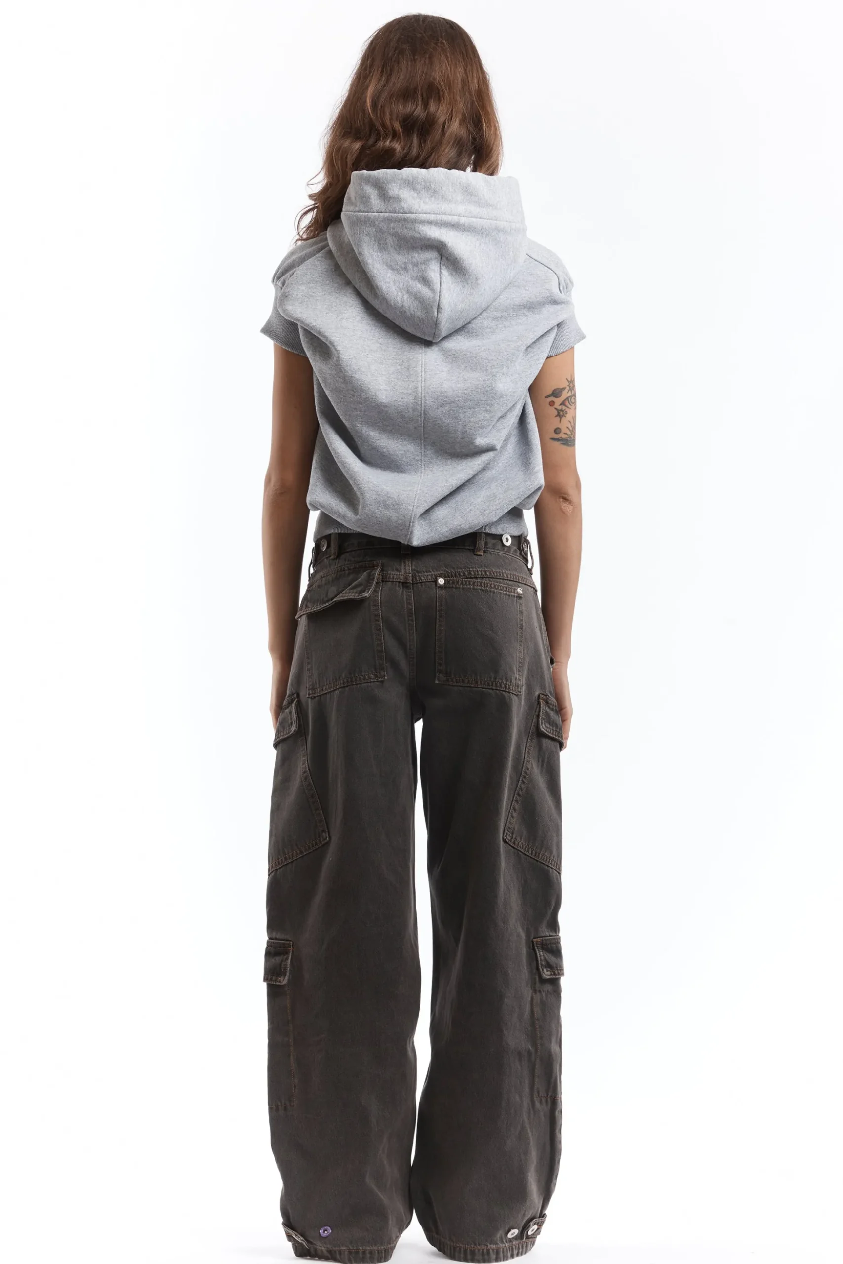 LONG STRAP CROPPED HOODIE