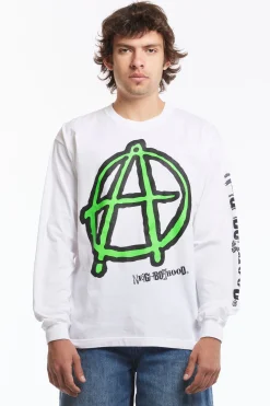 NH X ANARCHIC ADJUSTMENT . TEE LS WHITE