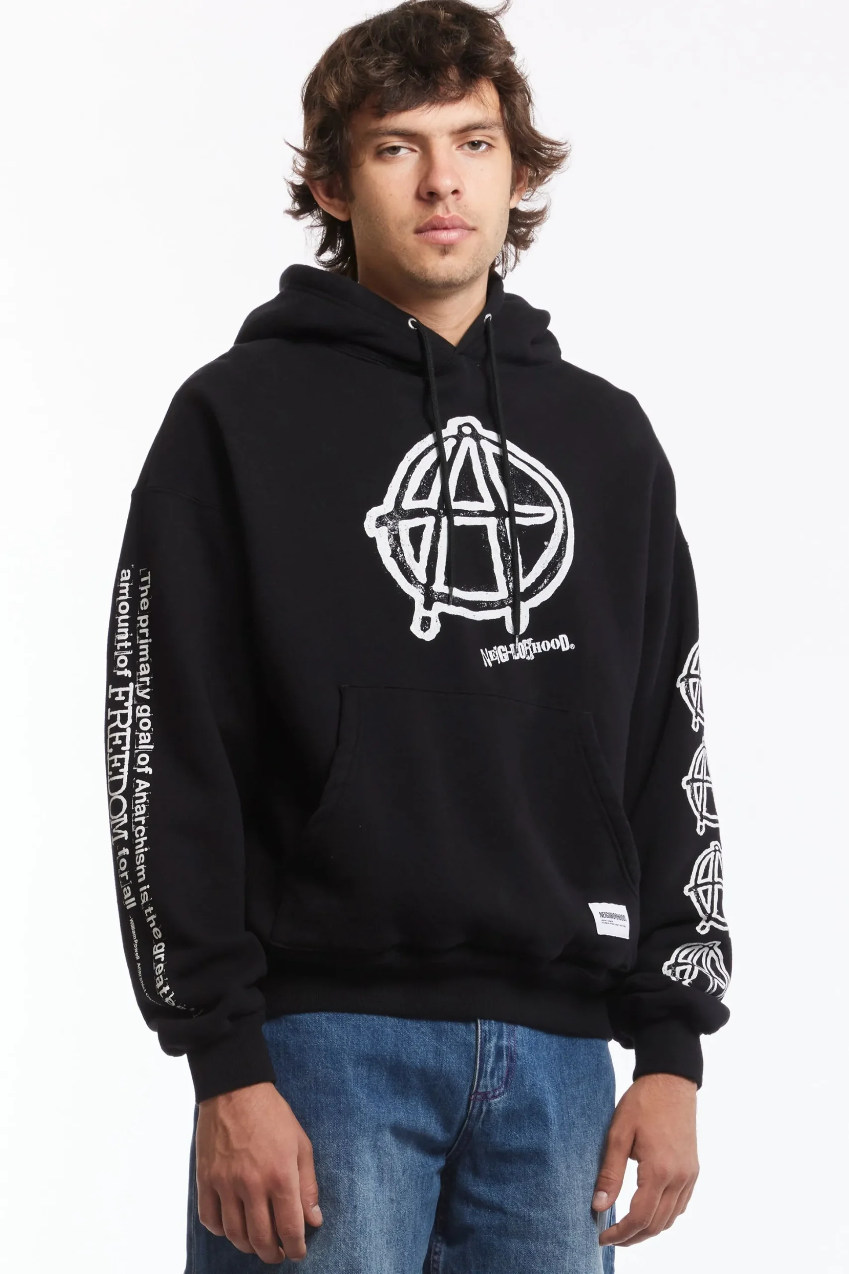 NH X ANARCHIC ADJUSTMENT . SWEAT HOODIE LS BLACK