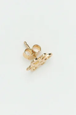 OUTLINE GESTURE STUD - GOLD