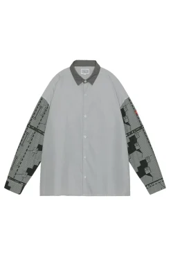 OVERDYE GRID SLEEVE BIG SHIRT