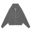 OVERDYE WIDE RIB CUT ZIP HOODY