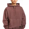 PIGMENT DYED SWEAT HOODIE BURGUNDY