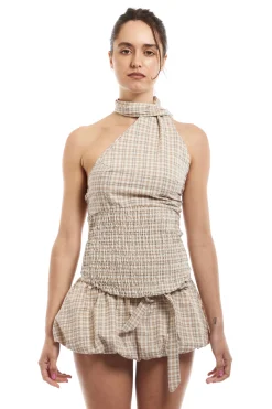 PLAID BUBBLE SKIRT
