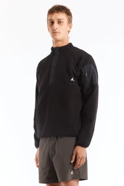 Polartec Fleece Button Up Black