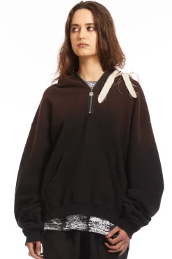 PUNK PATCH 1/4 ZIP PULLOVER HOODIE