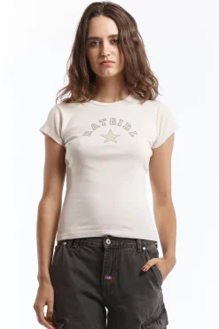 Ratgirl Star Baby Tee Cream