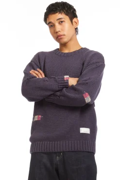 SAVAGE CREWNECK KNITTED SWEATER NAVY