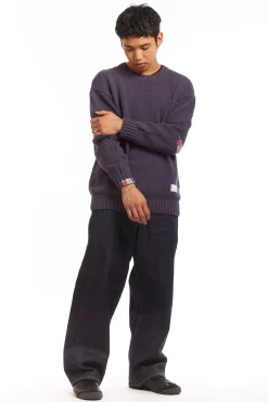 SAVAGE CREWNECK KNITTED SWEATER NAVY