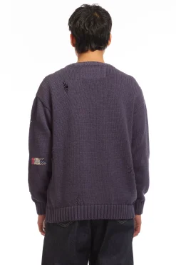 SAVAGE CREWNECK KNITTED SWEATER NAVY