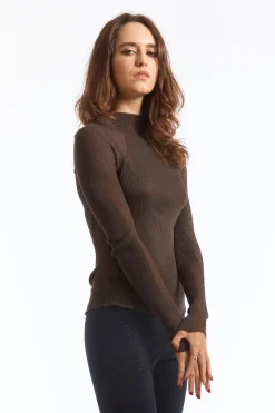 Sheer Knit Dark Brown