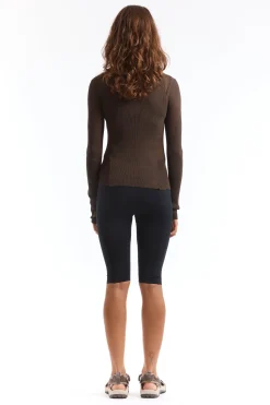 Sheer Knit Dark Brown