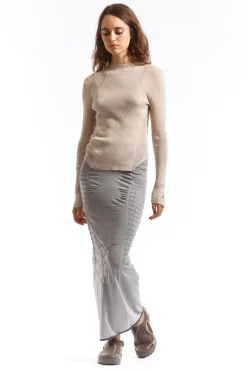 Sheer Knit Dark Ivory