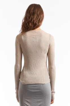 Sheer Knit Dark Ivory