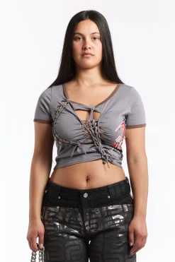 SLASHED BABY TEE