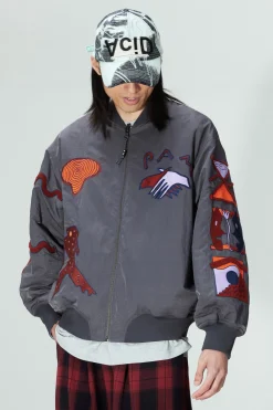 SUSUMU MUKAI - MARKINGS REVERSIBLE BOMBER JACKET