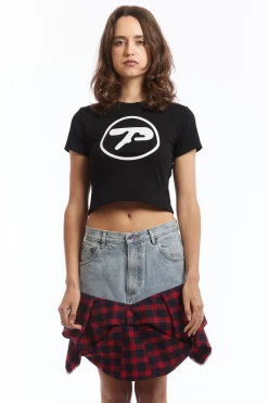 SWATHE DENIM BUBBLE SKIRT (EXCLUSIVE)