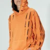 UP CYCLE SLASH HOODIE TANGERINE