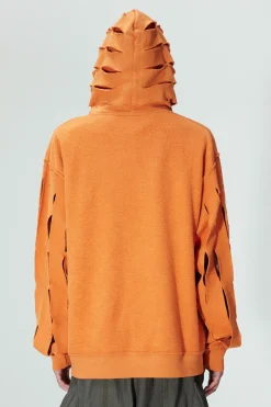 UP CYCLE SLASH HOODIE TANGERINE