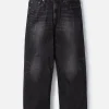 WASHED DENIM DP / WIDE PANTS BLACK