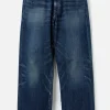 WASHED DENIM DP WIDE PANTS INDIGO