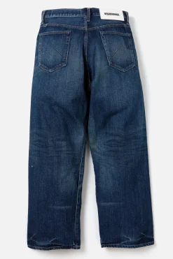 WASHED DENIM DP WIDE PANTS INDIGO