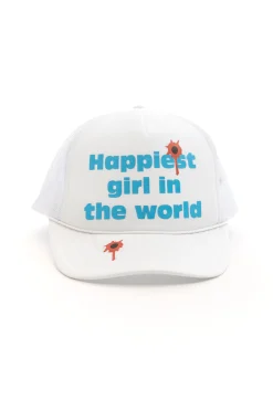 WHITE HAPPY CAP